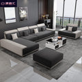 Nordic tech fabric sofa - modern living room set with latex chaise lounge - minimalist luxury for small spaces