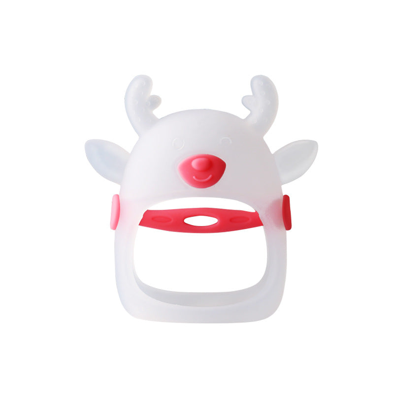 Anti-baby eating hand cover hand biting glue toothpaste  popular food grade silicone molar stick baby biting toothpaste
