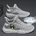 New casual men's shoes: trendy, breathable, winter flyknit sneakers - lightweight, versatile, work shoes, mesh shoes, men's athletic shoes