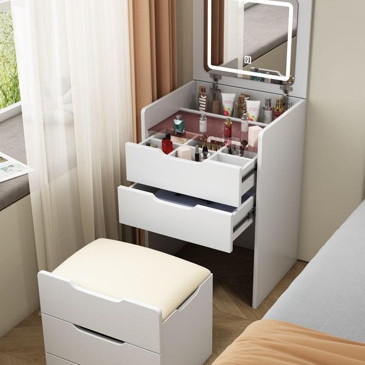 Solid wood dresser, small bedside storage cabinet, modern simple small apartment folding dresser, bedside makeup table