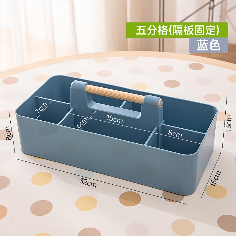 Portable and convenient baby diapers bottle storage box household multi-grid baby care toiletries finishing box