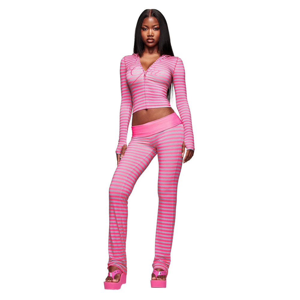 Ins cross-border summer new trendy brand printing hooded long-sleeved pants two-piece suit wholesale supply fashion women's clothing