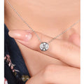 S925 silver clavicle chain pure pendant with chain european and american live broadcast hot-selling moissanite necklace accessible luxury high-end