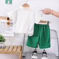 boys short-sleeved suit summer wear new arrivalkidsfashionable polo shirt baby t-shirt shorts two-piece set