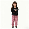 【matching family set】autumn/winter girls' leopard print half-fleece pajamas - new styles for older girls, wholesale winter home wear