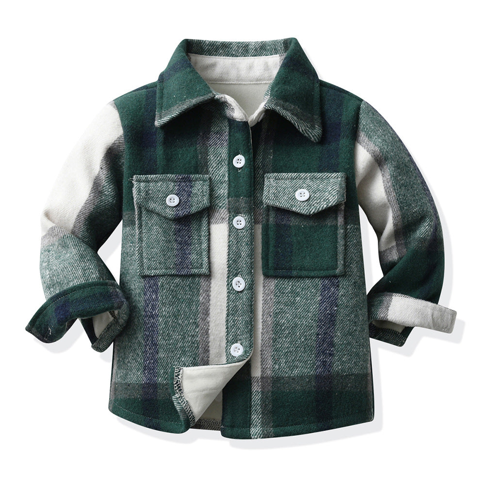 Export children's clothing boys multi-color patchwork plaid shirt long sleeves preppy style autumnew arrivalspring & fallkidstops