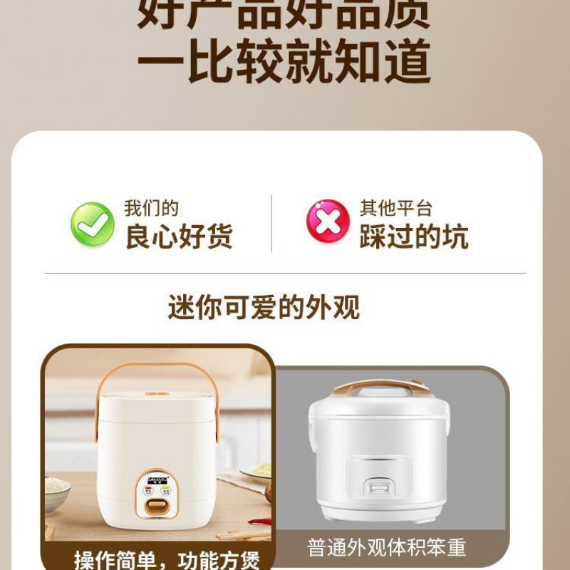 Household Mini Rice Cooker Multifunctional 1-2 People Small Rice Cooker Driver Car Electric Heating Lunch Box