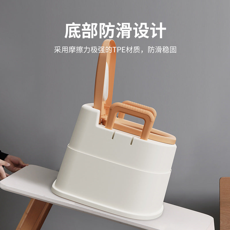 Household adult portable toilet for seniors, pregnant women, and the disabled - indoor commode chair/toilet stool