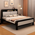 Wrought iron bed double bed for home bedroom kids small apartment single thickened reinforced iron frame bed soft package for rental room