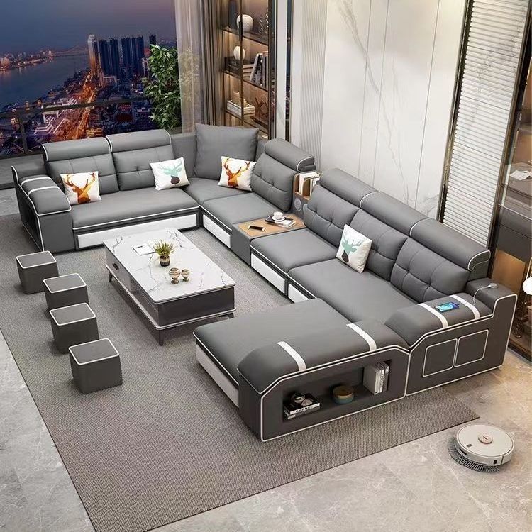 Modern minimalist cat-scratch resistant tech fabric sofa - removable & washable - living room modular furniture for all sizes