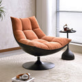 Accessible luxury style lazy sofa chair single rotate casual chair living room bedroom fabric designer chair reception negotiation chair