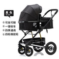Baby stroller: lightweight, all-weather, full coverage, reclining, mesh breathable, one-button fold, high-view pram