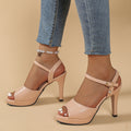 European and american peep-toe high heels - 2026 summer new arrivals - plus size, sexy open-toe stiletto heel sandals for women (export quality)