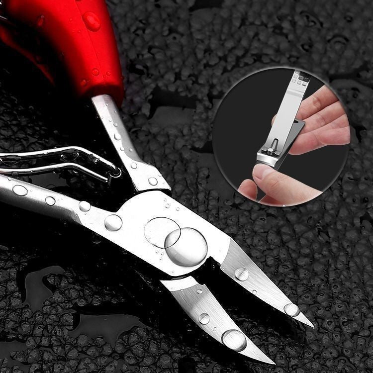 Nail scissors for nail ditch, nail clippers, dead skin scissors, gray inlaid nails, toenail trimmer, stainless steel eagle beak pliers set