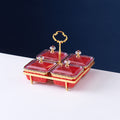 Chinese red fruit plate four-piece set