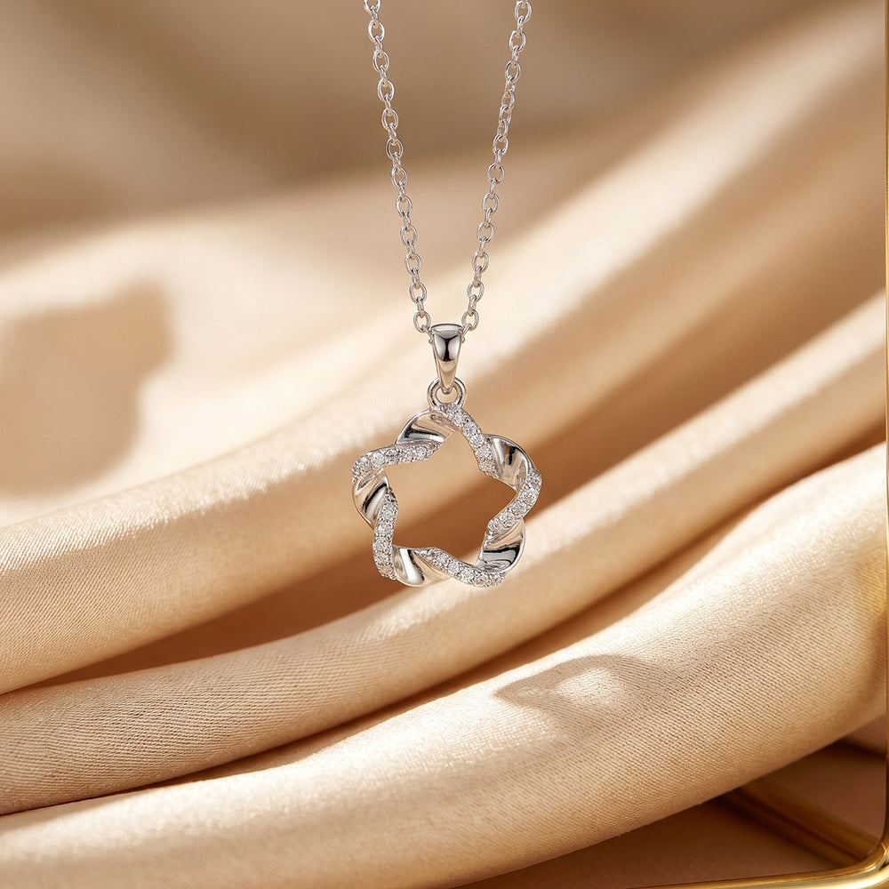 popular easiest for match five-pointed star inlaid zirconium necklace accessible luxuryniche style female elegantfashion non-fading clavicle chain jewelry
