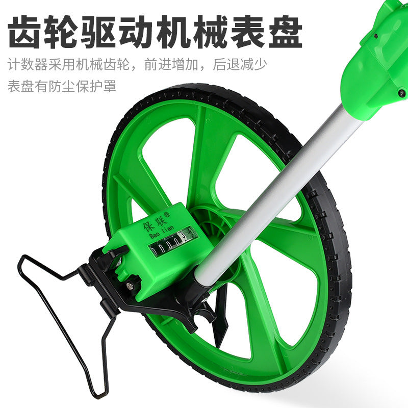 Distance measuring wheel hand push roller type distance measuring instrument road measuring vehicle mechanical digital display outdoor rolling push ruler engineering measuring ruler