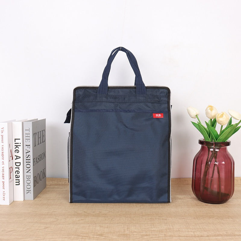 Oxford cloth handheld document bag a4 briefcase pilot handheld briefcase thickened waterproof conference bag information bag