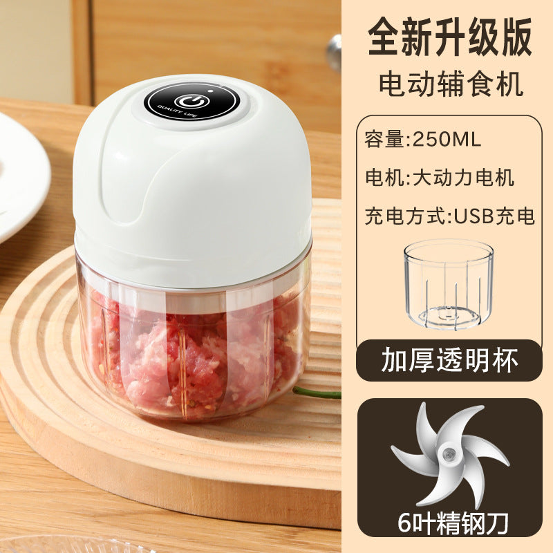 Electric garlic masher mini garlic paste handy gadget kitchen garlic masher garlic masher garlic paste food supplement meat grinder for home garlic peeler