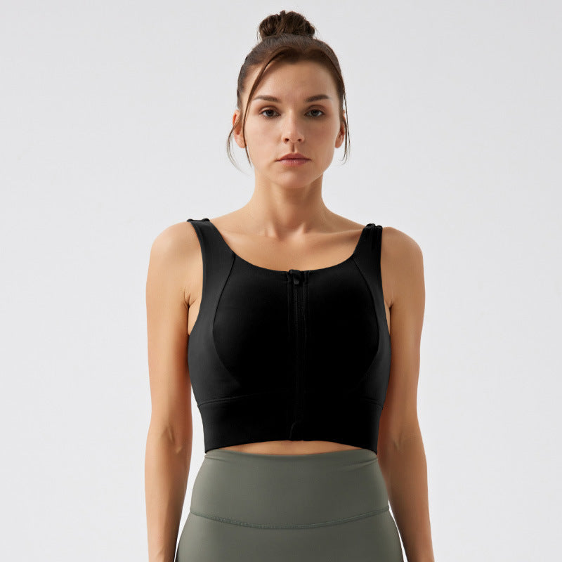 Fixed cup all-in-one sports intimatesoutwearbubble wrap anti-sagging high-strength shock-absorbing vest-style bra yoga suit