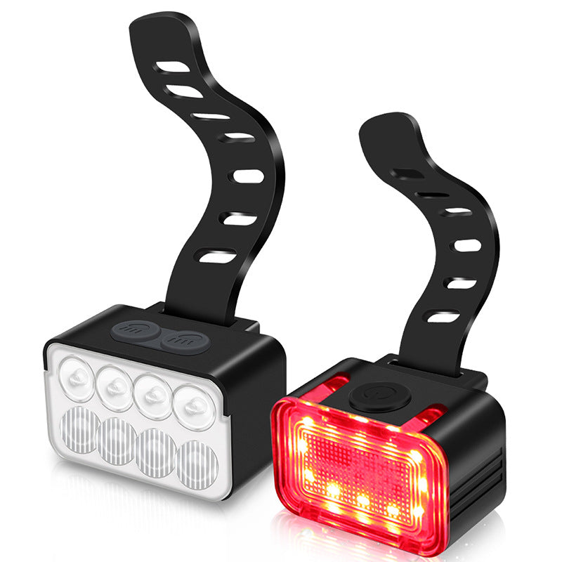 Bicycle lights, headlights, strong light night riding lights, mountain road bicycle tail lights, flashlights, children's waterproof riding equipment