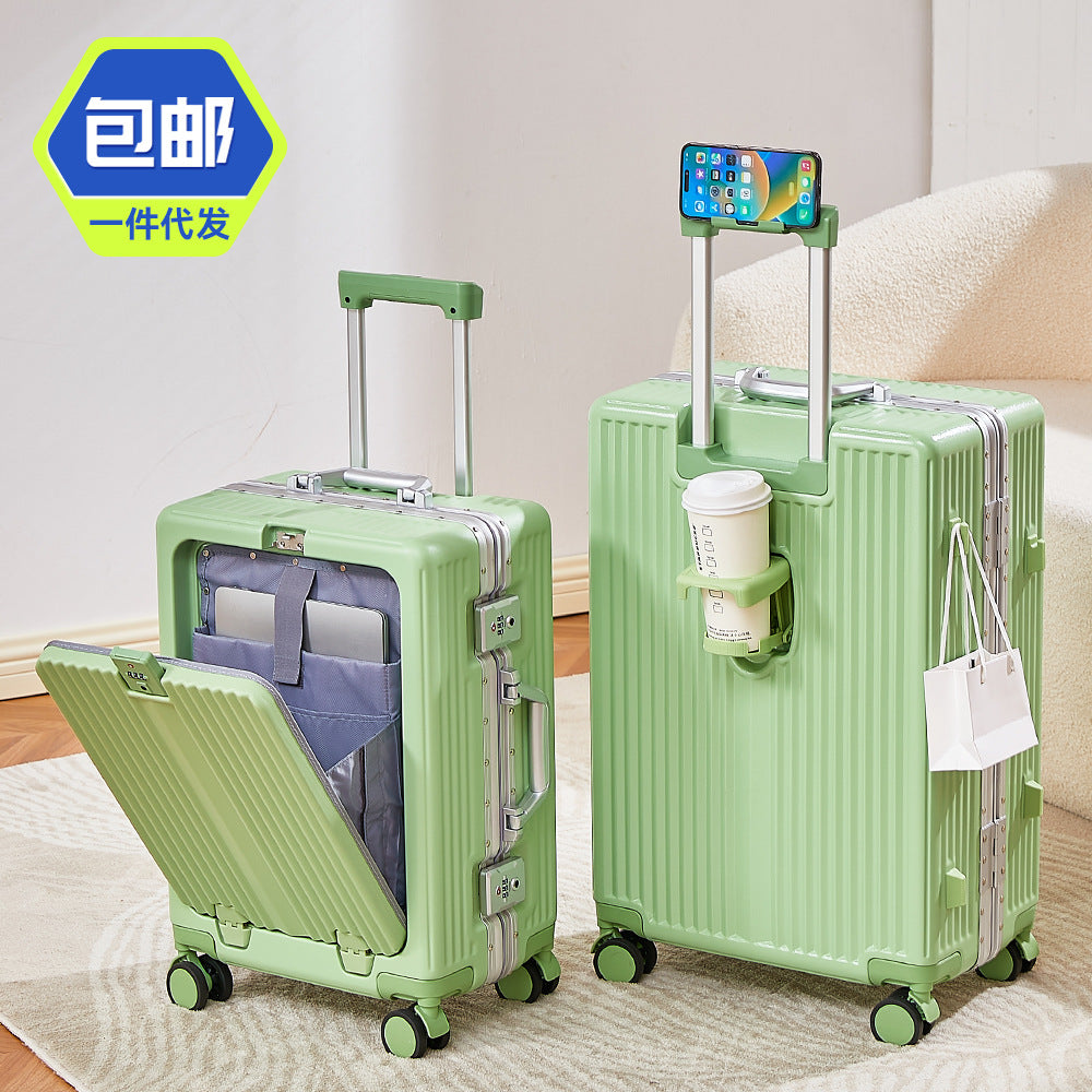 One piece of free shipping spot delivery 20-inch luggage boarding case universal wheel aluminum frame trolley case 24-inch anti-drop suitcase