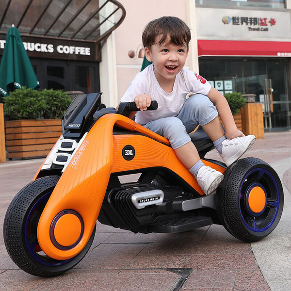 Children's Electric Motorcycle Children Can Sit Adult Tricycles Boys and Girls Music Rechargeable Batteries Toys Remote Control Cars