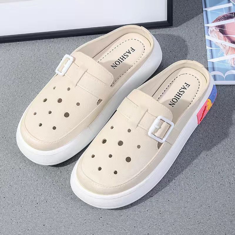 Crocs spring & fall slippers women's outwear popular beach shoes soft bottom ultra-light genuine casual soft toe women's shoes