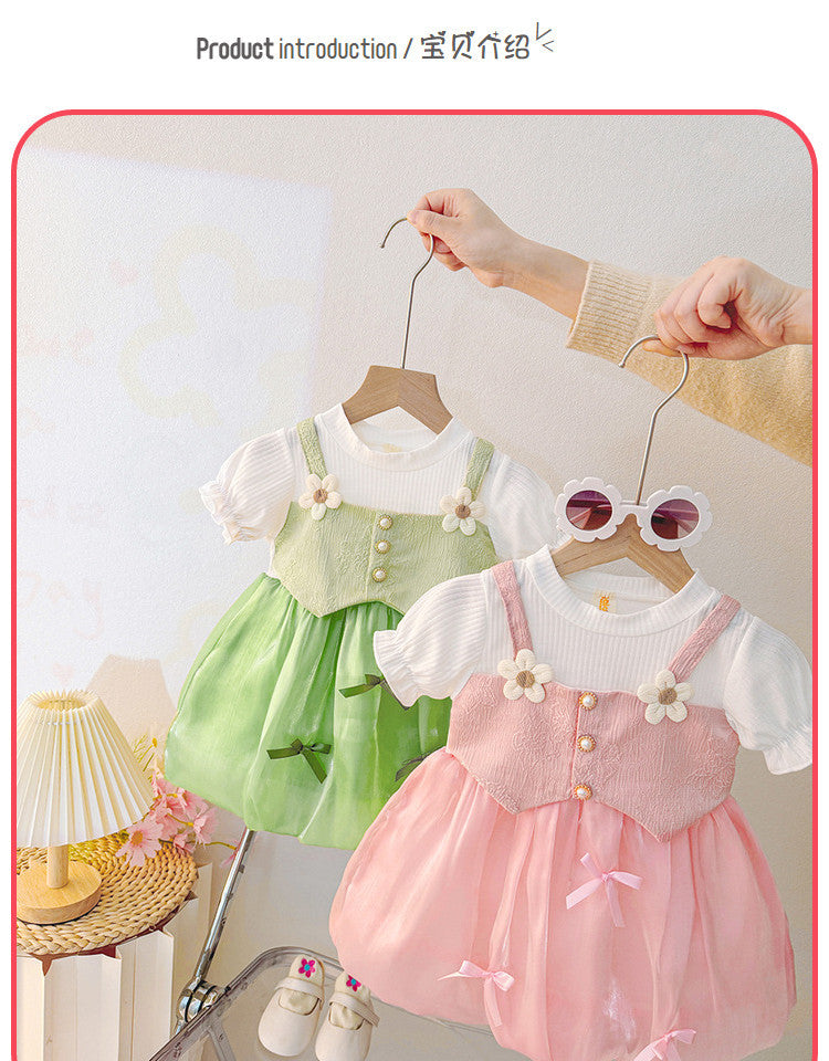 Girls' spring/autumn dress -  new collection: stylish children's skirt, autumn outfit, little girl's princess dress, tulle tutu skirt