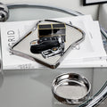 Inscasual silver-plated jewelry ceramic storage tray model room electroplated silver creative desktop ceramic ornaments plate