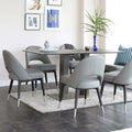 Tempered glass dining table - modern minimalist rock slab table with a touch of luxury