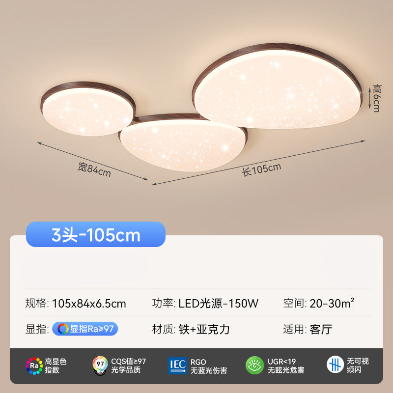 Medieval style living room ceiling light 2025 new modern simple pebble gypsy star lighting whole house package combination