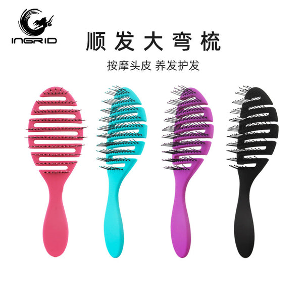 curved hair big curved comb anti-static massage ribs comb men's oily hair comb curly hair styling comb