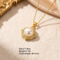 8442 pearl sunflower gold necklace