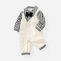 Baby autumn clothes preppy style gentleman baby romper long sleeve infant spring outfit bodysuit korean style newborn