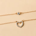 Wholesale heart necklaces: versatile european & american style jewelry, hollow-carved, diamond-accented, multi-layered alloy choker necklace - trendy ins style