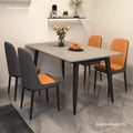 Dining table and chairs slate for home small apartment matte thickened dining table modern casualaccessible luxury rectangular dining table and chair combination