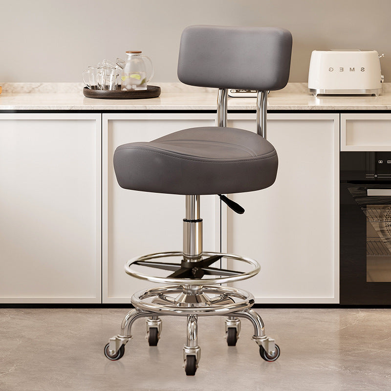 Saddle Chair Kitchen Cooking Chair Front Desk Cashier High Stool Universal Wheel Lifting Chair Beauty Barber Stool