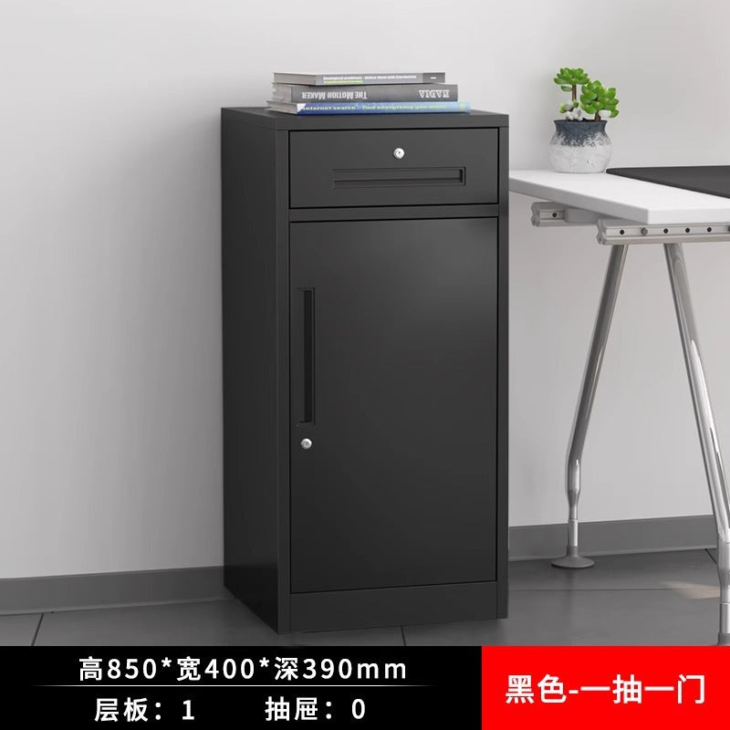 Office low cabinet Under the desk Storage cabinet Thickened combination lock Drawer Locker Printer base Iron cabinet