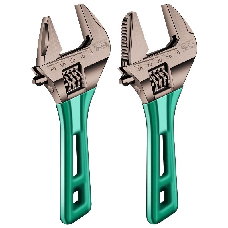 Baolian large opening adjustable wrench universal short handle wrench tool adjustable wrench multifunctional bathroom wrench pipe wrench