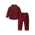 European and american style kids' pajamas - boys' and girls' long-sleeve cotton cardigan set - spring/autumn christmas print new home wear two-piece set