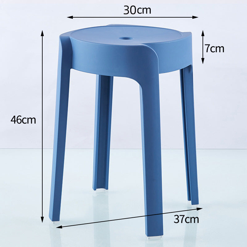 Thickened plastic stool for home strong and durable extra thick stackable casual modern windmill stool spare bench chair