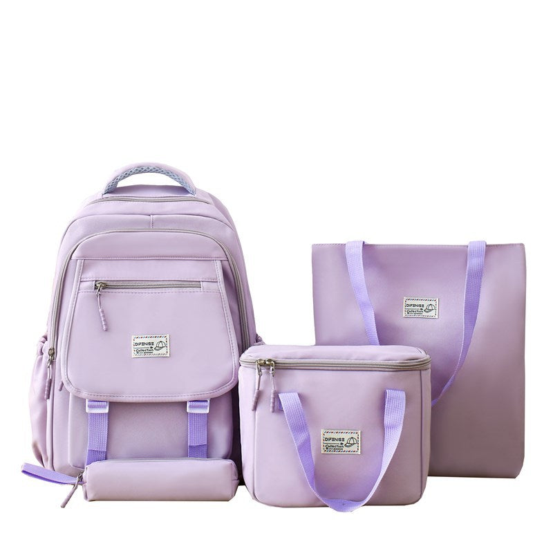 New schoolbag, primary and secondary school student backpack, cute thermal insulation meal bag, fashion trend, versatile and simple backpack