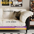 New fabric sofa for home, small apartment living room, double seater, rental property, modern minimalist straight-row lazy sofa