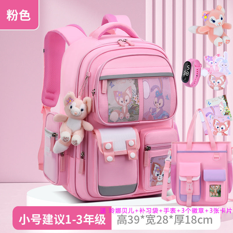 2026 new children's backpack for boys, elementary school grades 1-6, boys' and girls' spine-protecting, weight-reducing double shoulder bag