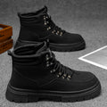 Men's martin boots: new 2025 spring collection - workwear high-top motorcycle boots, british style, waterproof, slip-resistant, soft leather men's shoes