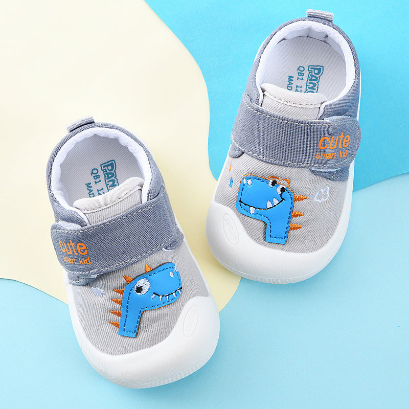 Toddler shoes for baby boys, spring and autumn, 0-1-2 years old, soft sole infant shoes, winter fleece-lined cotton shoes for baby girls