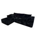 Amazon hot selling fabric sofa full sponge roll sofa l-shaped free combination lazy wholesale compression sofa