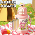 316 stainless steel insulated tumbler - cartoon design for kids, perfect for elementary school students, includes straw
