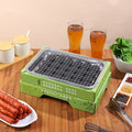 Disposable bbq grill - smokeless charcoal grill for home, camping, and outdoor bbq - portable fruitwood charcoal grill for outdoor grilling